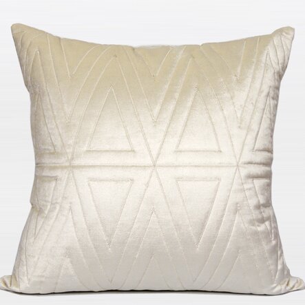 Triangle Pattern Quilted Throw Pillow 